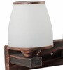 Wooden Wooden Wall Mounted Uplight Sconce (Brown)
