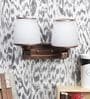 Wooden Wooden Wall Mounted Uplight Sconce (Brown)
