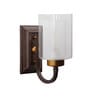 Inverted Metal Wall Mounted Uplight Sconce (Brown)
