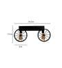 Wooden Wood & Metal Novelty Wall Light (Black)