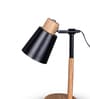 Wooden-Metalic Black Study Desk Lamp