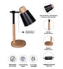 Wooden-Metalic Black Study Desk Lamp