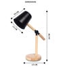 Wooden-Metalic Black Study Desk Lamp