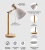 Wooden-Metalic Black Study Desk Lamp