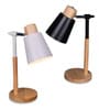 Wooden-Metalic Black Study Desk Lamp