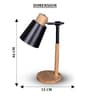 Wooden-Metalic Black Study Desk Lamp