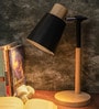 Wooden-Metalic Black Study Desk Lamp