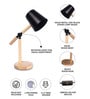 Wooden-Metalic Black Study Desk Lamp