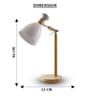 Wooden-Metalic Black Study Desk Lamp