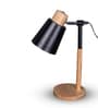 Wooden-Metalic Black Study Desk Lamp