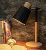 Wooden-Metalic Black Study Desk Lamp