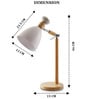 Wooden-Metalic Black Study Desk Lamp