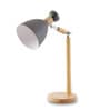 Wooden-Metalic Gray Study Desk Lamp