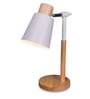 Wooden-Metalic White Study Desk Lamp