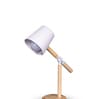 Wooden-Metalic White Study Desk Lamp