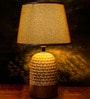 Wooden-Metalic White Study Desk Lamp
