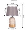 Wooden-Metalic White Study Desk Lamp