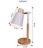 Wooden-Metalic White Study Desk Lamp