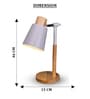 Wooden-Metalic White Study Desk Lamp