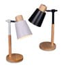 Wooden-Metalic White Study Desk Lamp