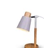 Wooden-Metalic White Study Desk Lamp