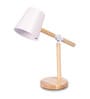 Wooden-Metalic White Study Desk Lamp