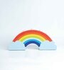 Rainbow Multicolour Engineered Wood Bookends