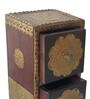 3 Compartments Modern Mango Wooden Trinket In Multicolour Jewellery Organiser