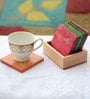 Birde Multicolour MDF (Set of 6) Table Coaster with Stand