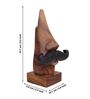 Wooden Nose Shaped Spectacle Holder Stand With Moustache 