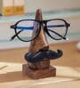 Wooden Nose Shaped Spectacle Holder Stand With Moustache 