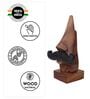 Wooden Nose Shaped Spectacle Holder Stand With Moustache 