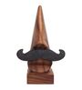 Wooden Nose Shaped Spectacle Holder Stand With Moustache 