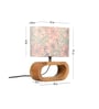 Wooden Oval Lamp with Pink floral shade