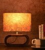 Wooden Oval Lamp with Pink floral shade