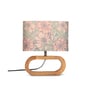Wooden Oval Lamp with Pink floral shade