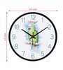Wooden Parrot Wall Clock In Black