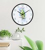 Wooden Parrot Wall Clock In Black