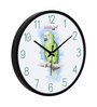 Wooden Parrot Wall Clock In Black