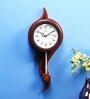 Brown Plastic Pendulum Clock
