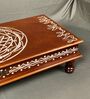Brown Wooden Pooja Chowki & Bajot Patta