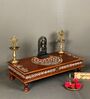 Brown Wooden Pooja Chowki & Bajot Patta