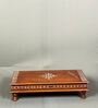 Brown Wooden Pooja Chowki & Bajot Patta