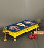 Brown Wooden Pooja Chowki & Bajot Patta