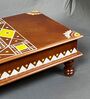 Brown Wooden Pooja Chowki & Bajot Patta
