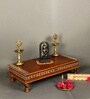 Brown Wooden Pooja Chowki & Bajot Patta