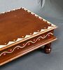 Brown Wooden Pooja Chowki & Bajot Patta