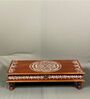 Brown Wooden Pooja Chowki & Bajot Patta