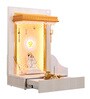 Wooden Pooja Mandir In Pine Colour With LED