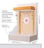 Wooden Pooja Mandir In Pine Colour With LED